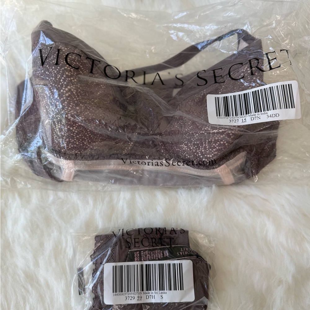 Victoria's Secret Purple lined demi Bra and Panty Set